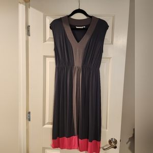 Boden dress, size 12R, grey and pink